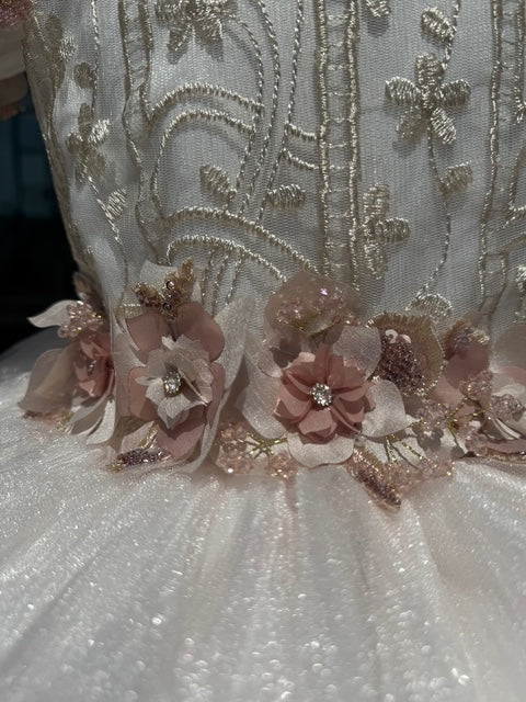 Vintage Dress Ivory/Champagne